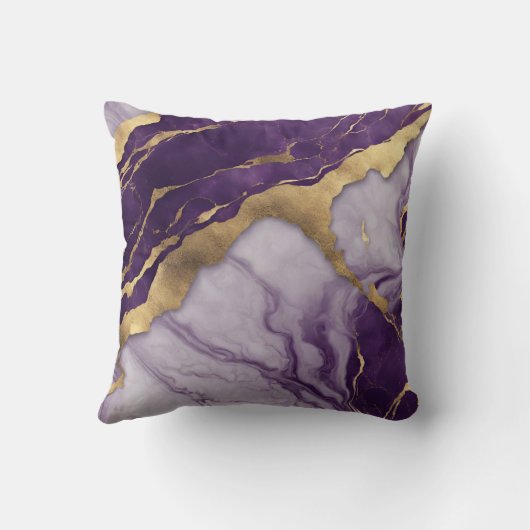 Minimalistisch Scandinavisch chique Lila Paarse ma Kussen (Achterkant)