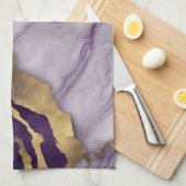 Minimalistisch Scandinavisch chique Lila Paarse ma Theedoek (Quarter Fold)