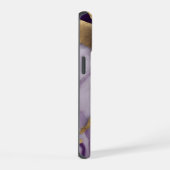 Minimalistisch Scandinavisch Paarse Marmeren Monog iPhone 15 Case (Rechterkant)