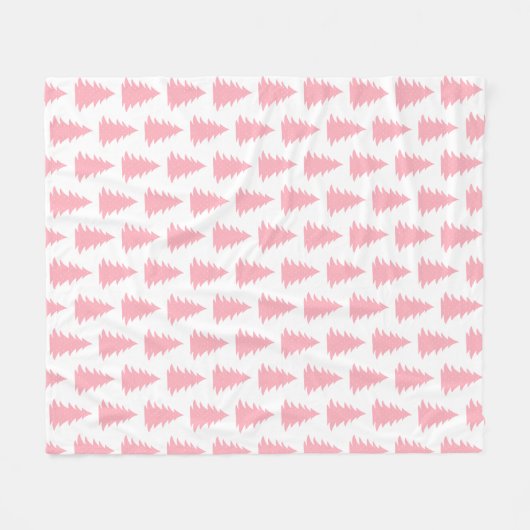 Minimalistisch Scandinavisch roze bos Fleece Deken (Voorkant (Horizontaal))