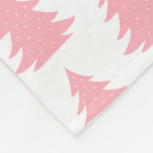 Minimalistisch Scandinavisch roze bos Fleece Deken (Hoek)