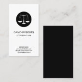 Minimalistisch schaalpictogram voor procureur van visitekaartje (Voorkant / Achterkant)