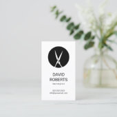 Minimalistisch schaarste Logo Hair Stylist Beauty  Visitekaartje (Staand voorkant)