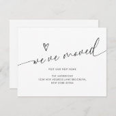 Minimalistisch schattig hartschrift dat we hebben aankondiging (Voorkant / Achterkant)