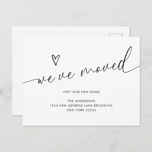 Minimalistisch schattig hartschrift dat we hebben briefkaart (Voorkant / Achterkant)