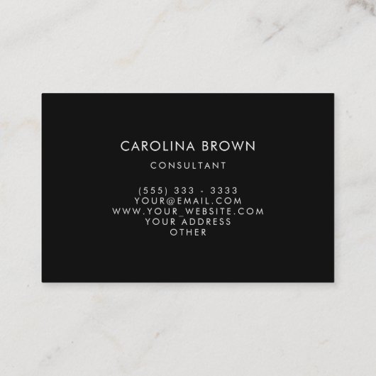 Minimalistisch Schattig professioneel Visitekaartj Visitekaartje (Achterkant)