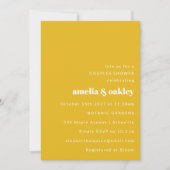 Minimalistisch Schattige geel koppels bruiloft dou Kaart (Voorkant)