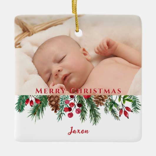 Minimalistisch Schattige oma en opa Ornament (Voorkant)