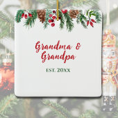 Minimalistisch Schattige oma en opa Ornament