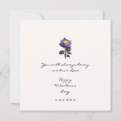 Minimalistisch Schattige Roos Vriendje Valentijns Kaart (Voorkant)