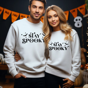 Minimalistisch Schattige Stay Spooky Halloween Swe Trui