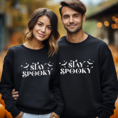 Minimalistisch Schattige Stay Spooky Halloween Swe Trui