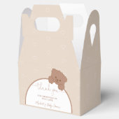 Minimalistisch Schattige Teddy Bear Baby shower Bedankdoosjes (Geopend)