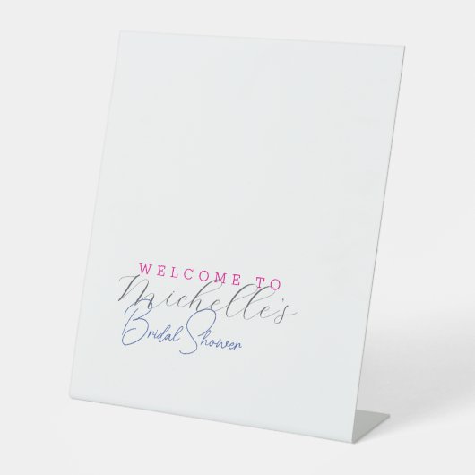 Minimalistisch Schattige Vrijgezellenfeest Reclamebord Met Voetstuk (Voorkant)