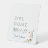 Minimalistisch Schattige Vrijgezellenfeest Reclamebord Met Voetstuk (Voorkant)