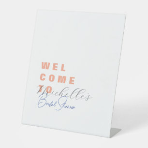 Minimalistisch Schattige Vrijgezellenfeest Reclamebord Met Voetstuk