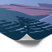 Minimalistisch Schilderachtig berglandschap en mee Poster (Hoek)