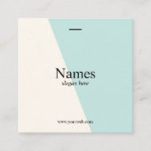 Minimalistisch schoner pasta (standaard) Visitekaa Vierkante Visitekaartje (Voorkant)