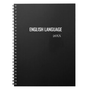 Minimalistisch schoolvak notitieboek