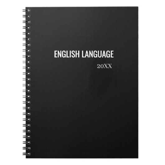 Minimalistisch schoolvak notitieboek (Voorkant)