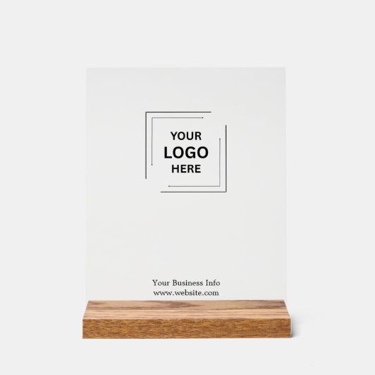Minimalistisch Schoon Design | Aangepast Zakelijk Acryl Bord (Voorkant)