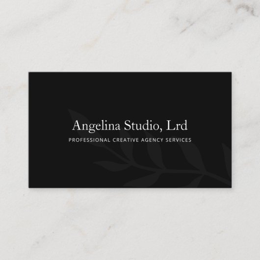 Minimalistisch Schoon, eenvoudig en modern zwart-w Contactkaartje (Voorkant)