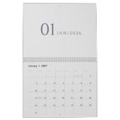 Minimalistisch Schoon Ontwerp Kalender (Jan 2027)