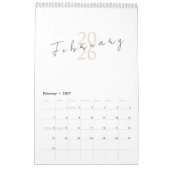 Minimalistisch Schoon Ontwerp Kalender (Feb 2027)
