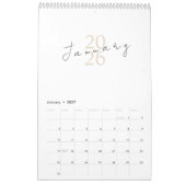 Minimalistisch Schoon Ontwerp Kalender (Jan 2027)
