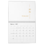 Minimalistisch Schoon Ontwerp Kalender (Feb 2027)