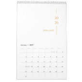Minimalistisch Schoon Ontwerp Kalender (Jan 2027)