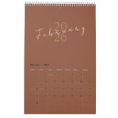 Minimalistisch Schoon Ontwerp Kalender (Feb 2027)