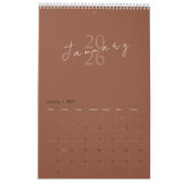 Minimalistisch Schoon Ontwerp Kalender (Jan 2027)