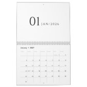 Minimalistisch Schoon Ontwerp Kalender (Jan 2027)
