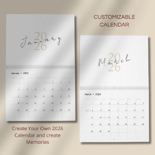 Minimalistisch Schoon Ontwerp Kalender