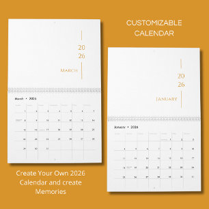Minimalistisch Schoon Ontwerp Kalender