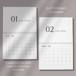 Minimalistisch Schoon Ontwerp Kalender