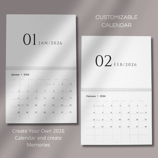 Minimalistisch Schoon Ontwerp Kalender