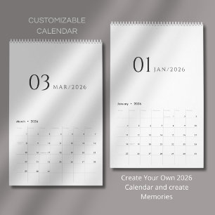 Minimalistisch Schoon Ontwerp Kalender