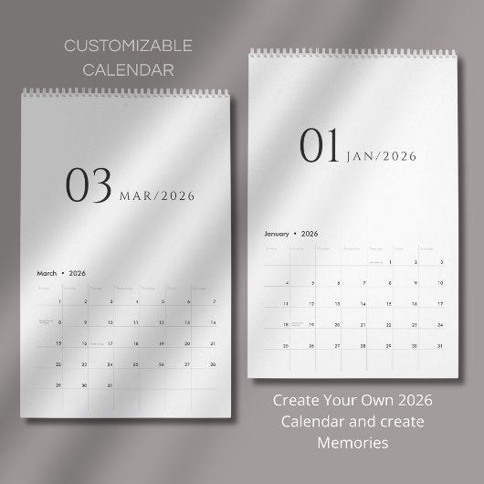 Minimalistisch Schoon Ontwerp Kalender