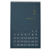 Minimalistisch Schoon Ontwerp Kalender (Jan 2027)