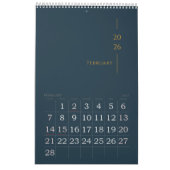 Minimalistisch Schoon Ontwerp Kalender (Feb 2027)