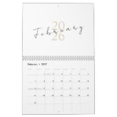 Minimalistisch Schoon Ontwerp Kalender (Feb 2027)
