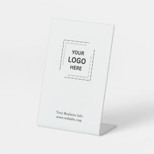 Minimalistisch Schoon Wit Design Aangepast Bedri Reclamebord Met Voetstuk
