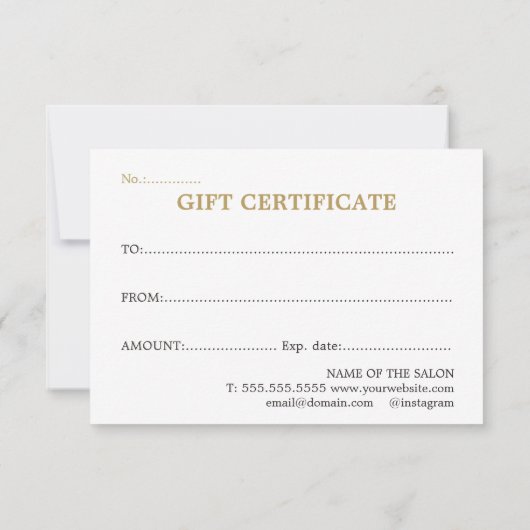 Minimalistisch schoon wit faux goud haar (Achterkant)