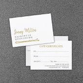 Minimalistisch schoon wit faux goud haar