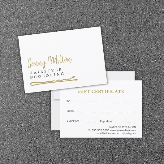 Minimalistisch schoon wit faux goud haar