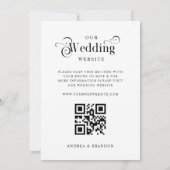 Minimalistisch schoon wit QR-codeweddenschap in éé Kaart (Achterkant)