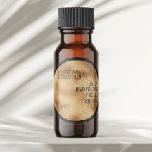 Minimalistisch schoonheidslabel goud en zwart