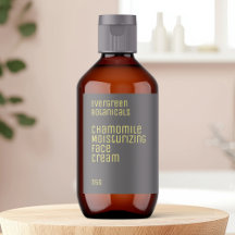 Minimalistisch schoonheidslabel - grijs en geel